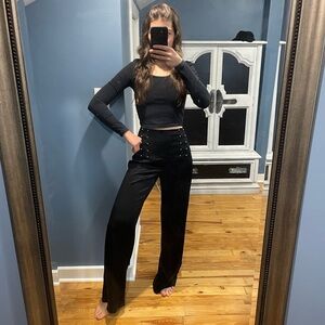 High Waisted Flare Trouser